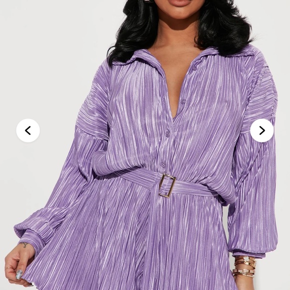 Fashion Nova Sami Plisse Romper - Lavender - Picture 3 of 3